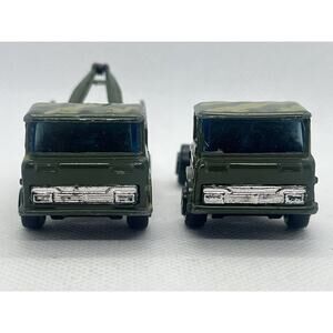 Yatming 1/64 Scale Army Tow Truck & Semi Flatbed Diecast Military Vehicle